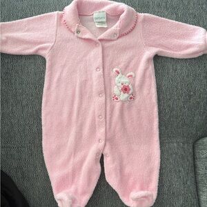 Vintage Carter's Pink Bunny Footie